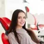 young girl in dental chair