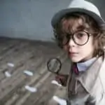 child dressed as detective